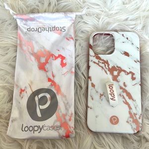 iPhone 12/13 Pro Max Loopy Pink and White Marble Phone Case